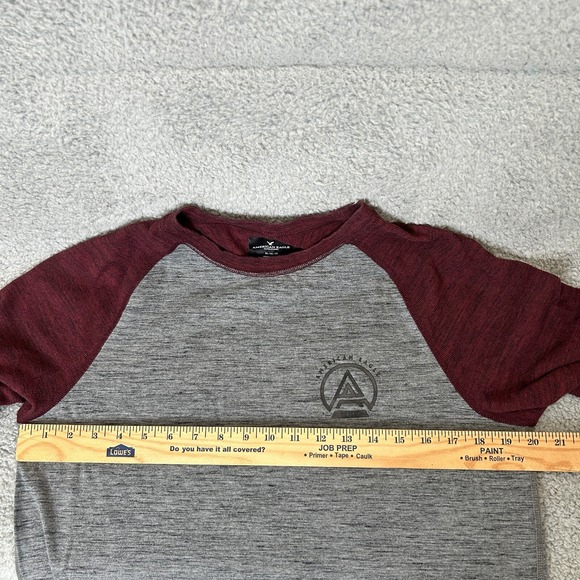 American Eagle Shirt Mens Medium Regular Casual Raglan Long Sleeve Tee - Picture 7 of 9